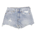 LEVI'S Womens Denim Light Blue Distressed Cut-Off Shorts S W27 Casual Summer