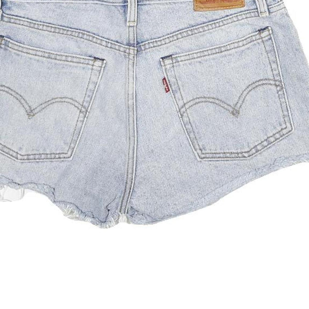 LEVI'S Womens Denim Light Blue Distressed Cut-Off Shorts S W27 Casual Summer