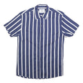 KRONSTADT CASUAL Mens Blue & White Striped Casual Shirt M Lightweight Cotton