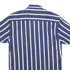KRONSTADT CASUAL Mens Blue & White Striped Casual Shirt M Lightweight Cotton
