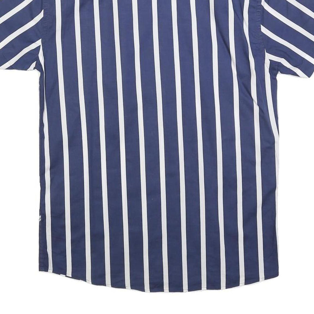 KRONSTADT CASUAL Mens Blue & White Striped Casual Shirt M Lightweight Cotton