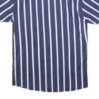 KRONSTADT CASUAL Mens Blue & White Striped Casual Shirt M Lightweight Cotton