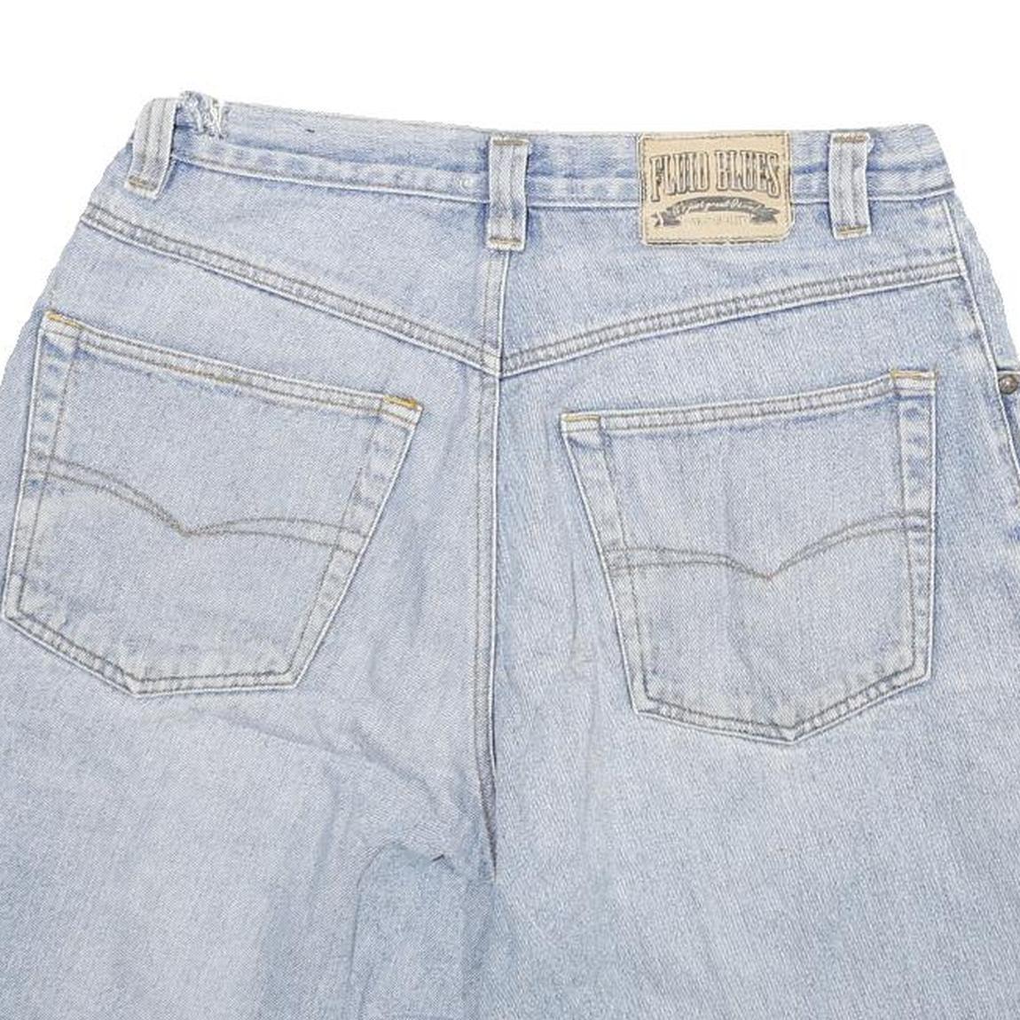 FLUID BLUES Mens Shorts Blue Denim Casual L W30 Lightweight Comfort Fit