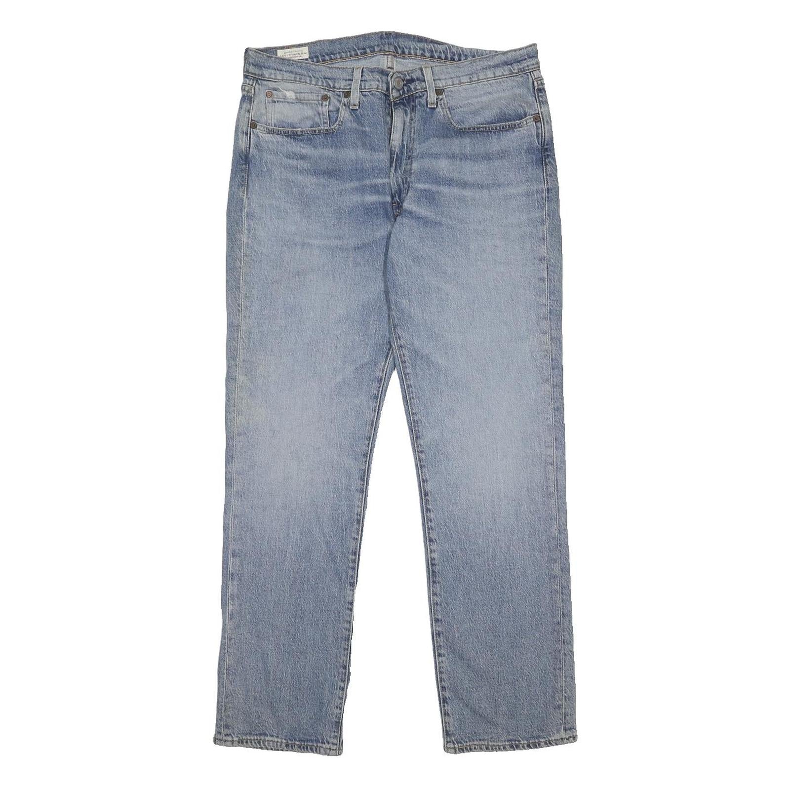 LEVI'S 514 Slim Mens Jeans Blue Slim Straight Denim Medium W34 L30 Classic Style