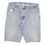 WRANGLER Mens Shorts Blue Casual Denim XL W36 Light Wash Classic Fit Zip Closure