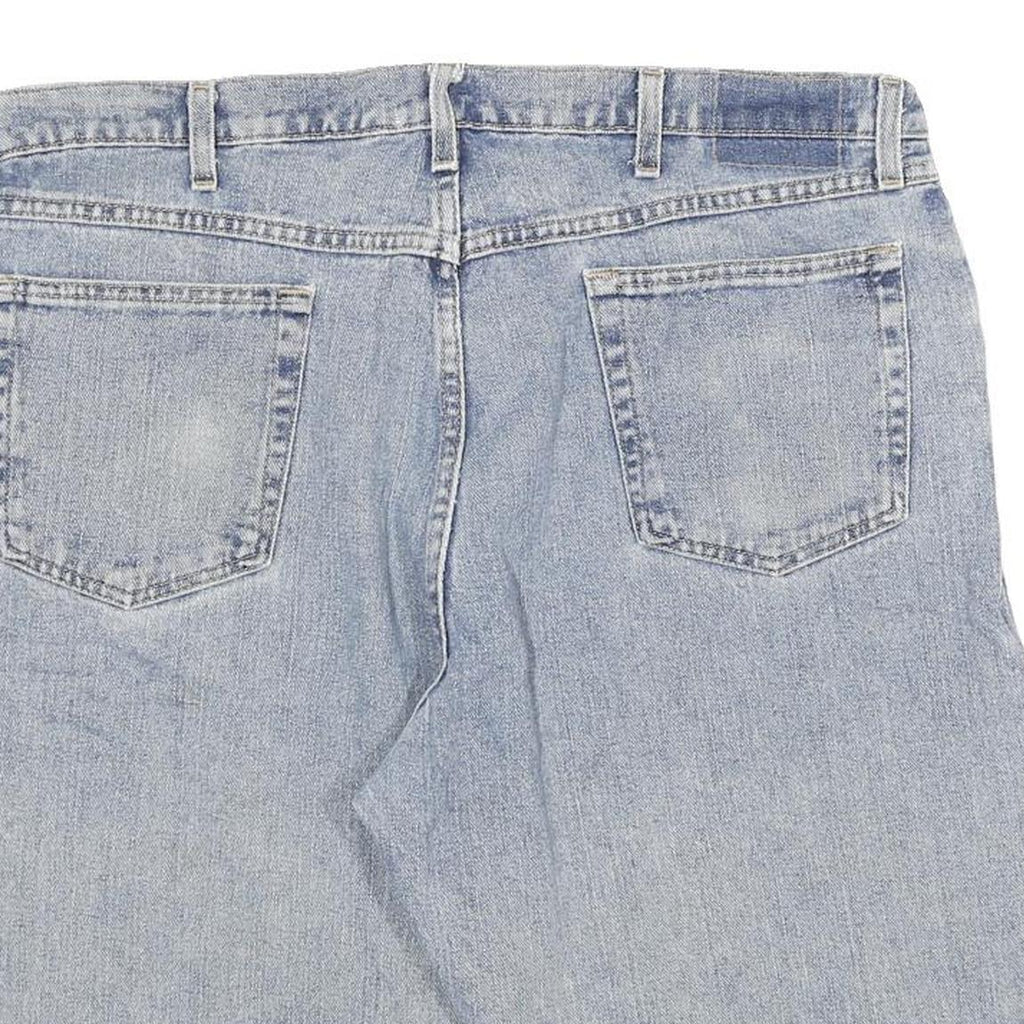 WRANGLER Mens Shorts Blue Casual Denim XL W36 Light Wash Classic Fit Zip Closure