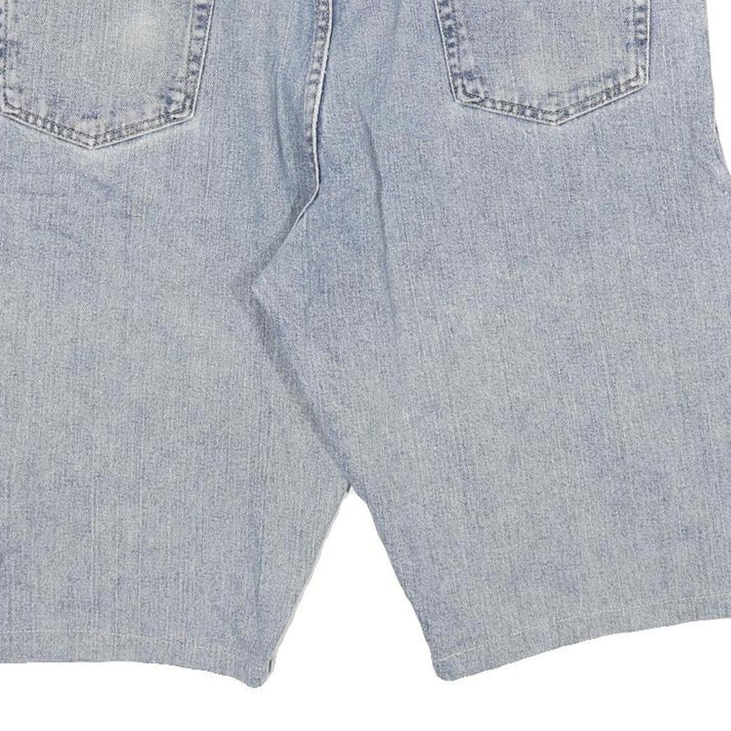 WRANGLER Mens Shorts Blue Casual Denim XL W36 Light Wash Classic Fit Zip Closure