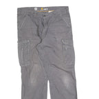 CARHARTT Mens Cotton Blend Grey Relaxed Fit Straight Trousers W36 L34 Workwear