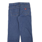 DICKIES Womens Regular Fit Straight Leg Denim Blue W32 L30 Classic Cotton Blend