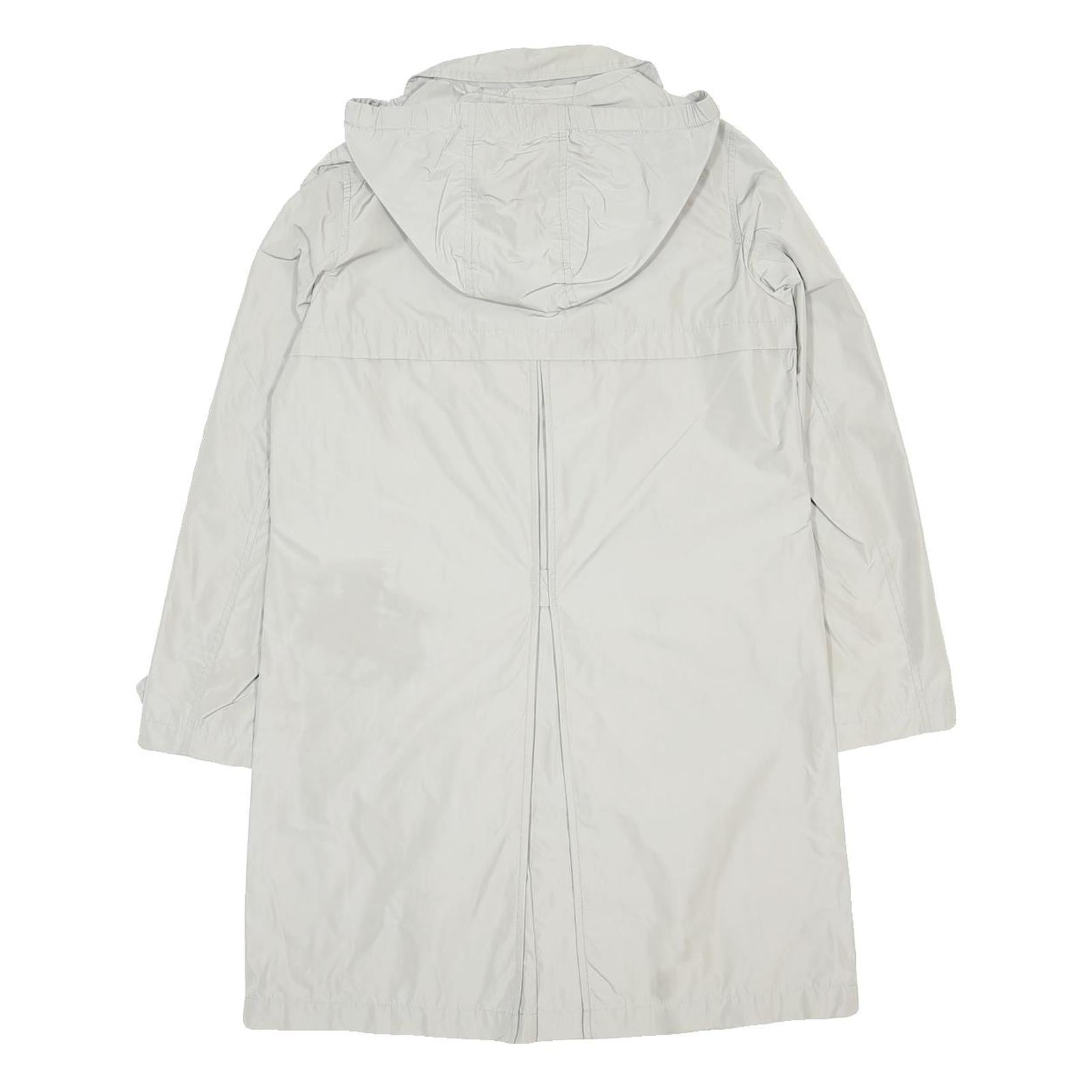 MARC O'POLO Womens Light Grey Hooded Jacket M Polyester Plain Zip Casual