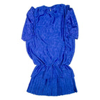 Womens Day Dress Blue Short Sleeve Knee Length XL