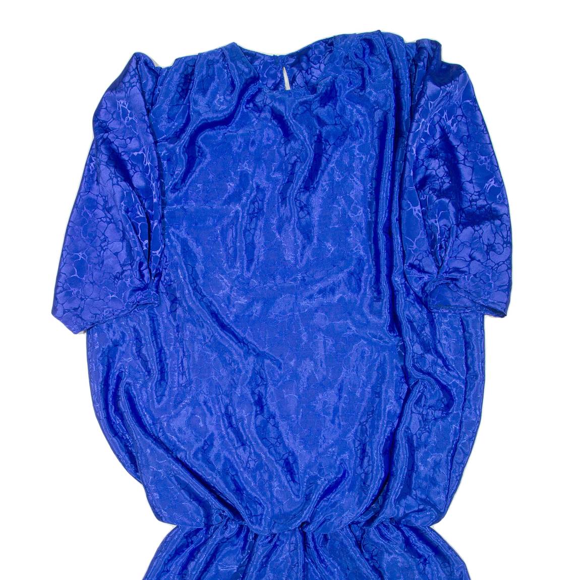 Womens Day Dress Blue Short Sleeve Knee Length XL