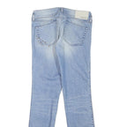 DIESEL Womens Slim Light Blue Denim Regular Jeans W27 L29 Stud Detail Zip