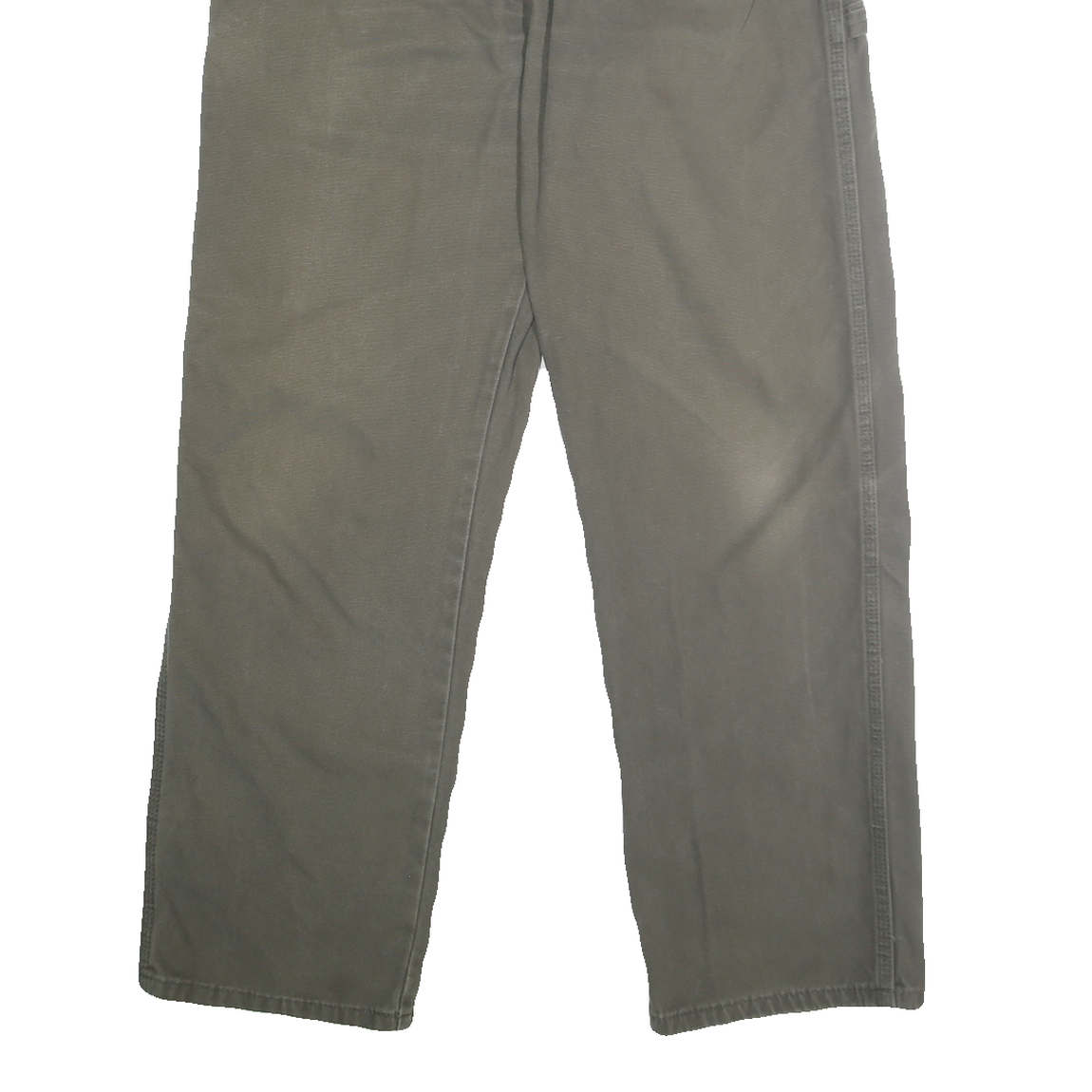 DICKIES Mens Jeans Green Regular Straight Denim Medium W34 L32 Workwear Zip