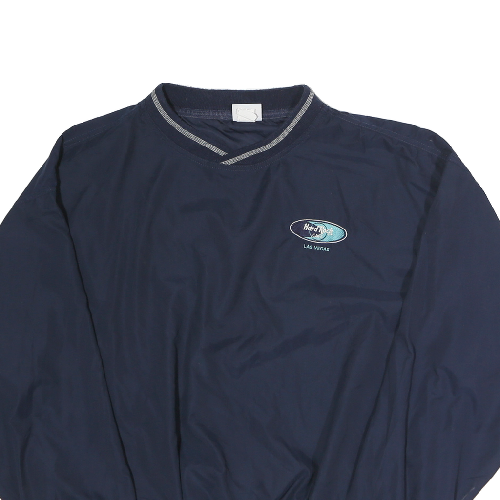 HARD ROCK CAFE Mens Navy Blue Pullover Sweatshirt XL Las Vegas Logo