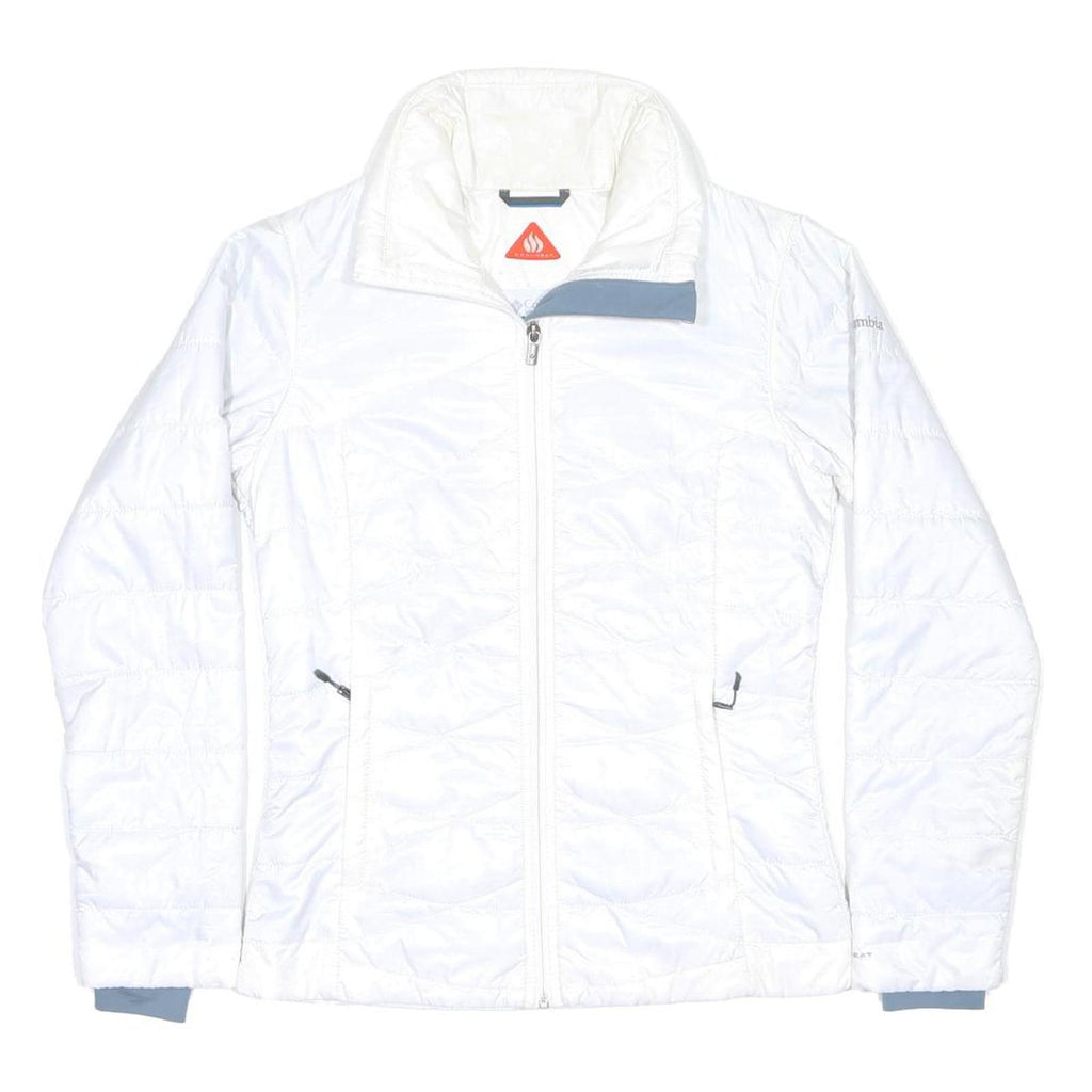 COLUMBIA Womens White Lightweight Jacket S Polyester Plain Outdoor Activewear