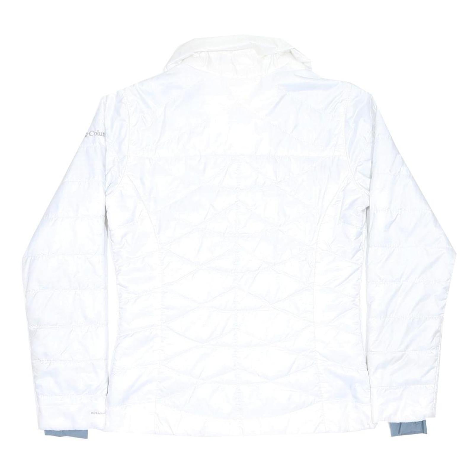 COLUMBIA Womens White Lightweight Jacket S Polyester Plain Outdoor Activewear