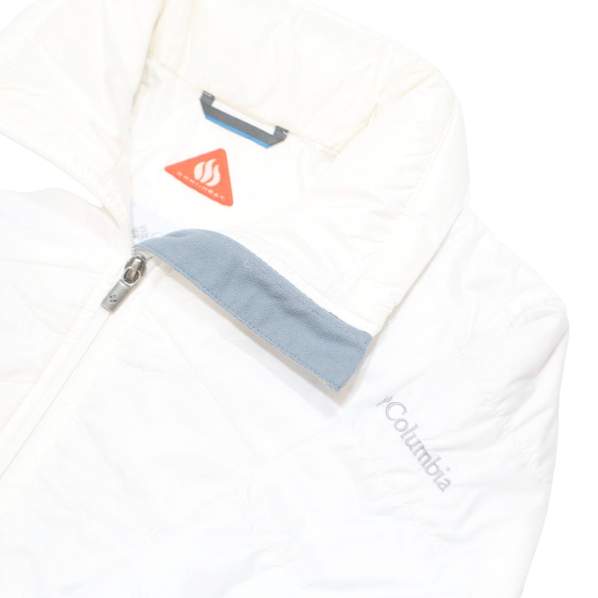 COLUMBIA Womens White Lightweight Jacket S Polyester Plain Outdoor Activewear