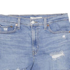 LEVI'S Womens Denim Blue Distressed Casual Shorts M W30 Summer Cotton Blend