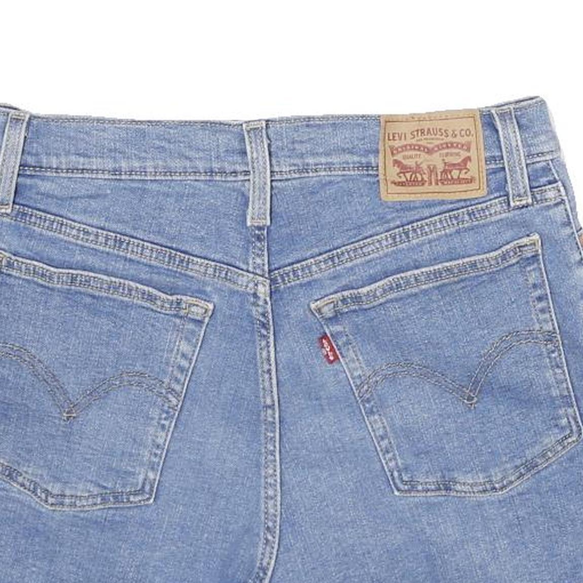 LEVI'S Womens Denim Blue Distressed Casual Shorts M W30 Summer Cotton Blend