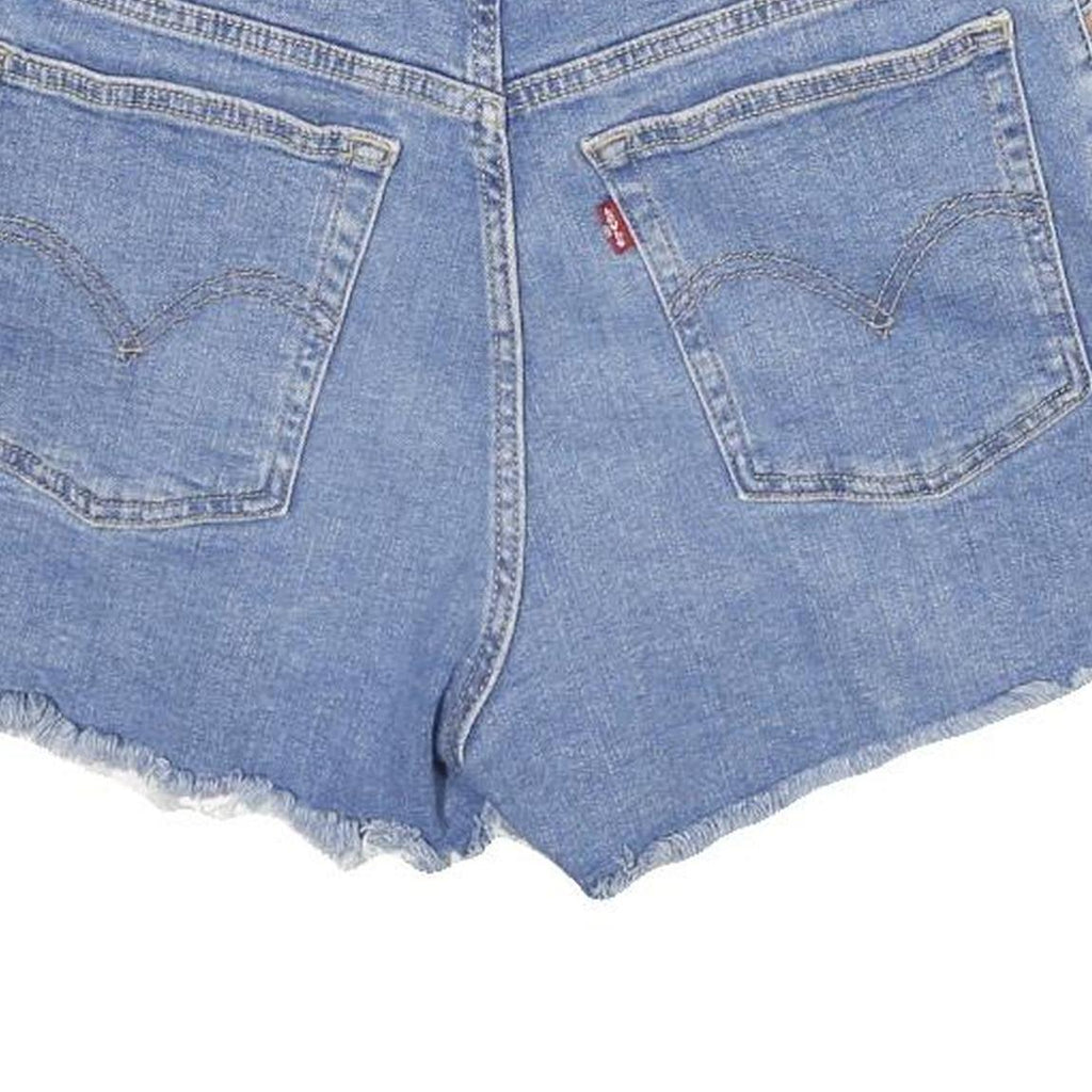 LEVI'S Womens Denim Blue Distressed Casual Shorts M W30 Summer Cotton Blend