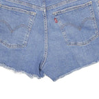 LEVI'S Womens Denim Blue Distressed Casual Shorts M W30 Summer Cotton Blend