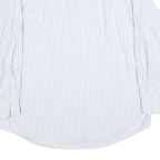 NAUTICA Mens Blue & White Stripe Cotton Blend Shirt XL Long Sleeve Button Collar