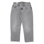 LEVI'S 501 Womens Jeans Grey & Faded Regular Straight Denim Light W27 L25 Raw