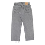 LEVI'S 501 Womens Jeans Grey & Faded Regular Straight Denim Light W27 L25 Raw