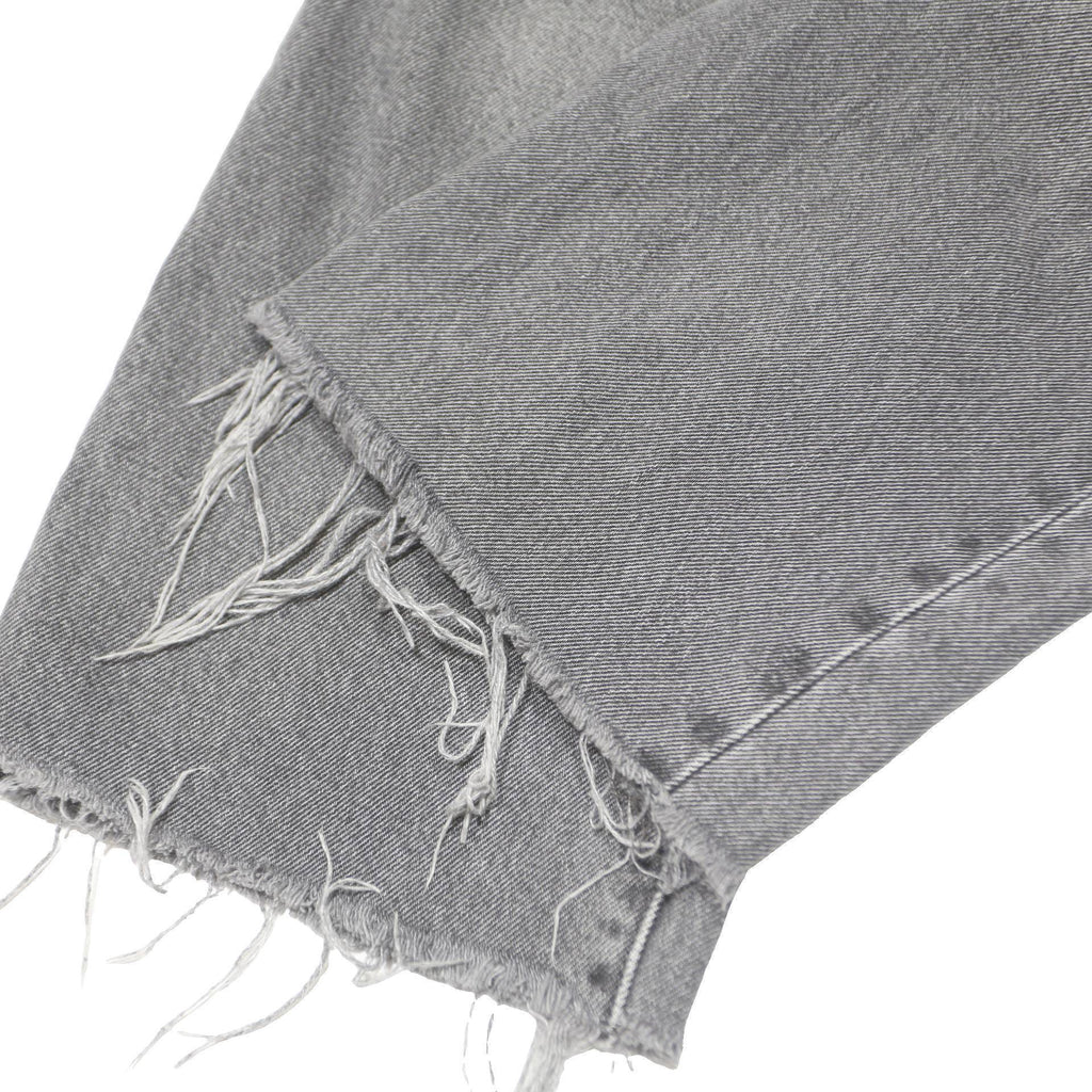 LEVI'S 501 Womens Jeans Grey & Faded Regular Straight Denim Light W27 L25 Raw