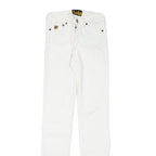 LOIS Womens Cotton Blend White Slim Skinny Trousers W23 L31 Stylish Casual Wear