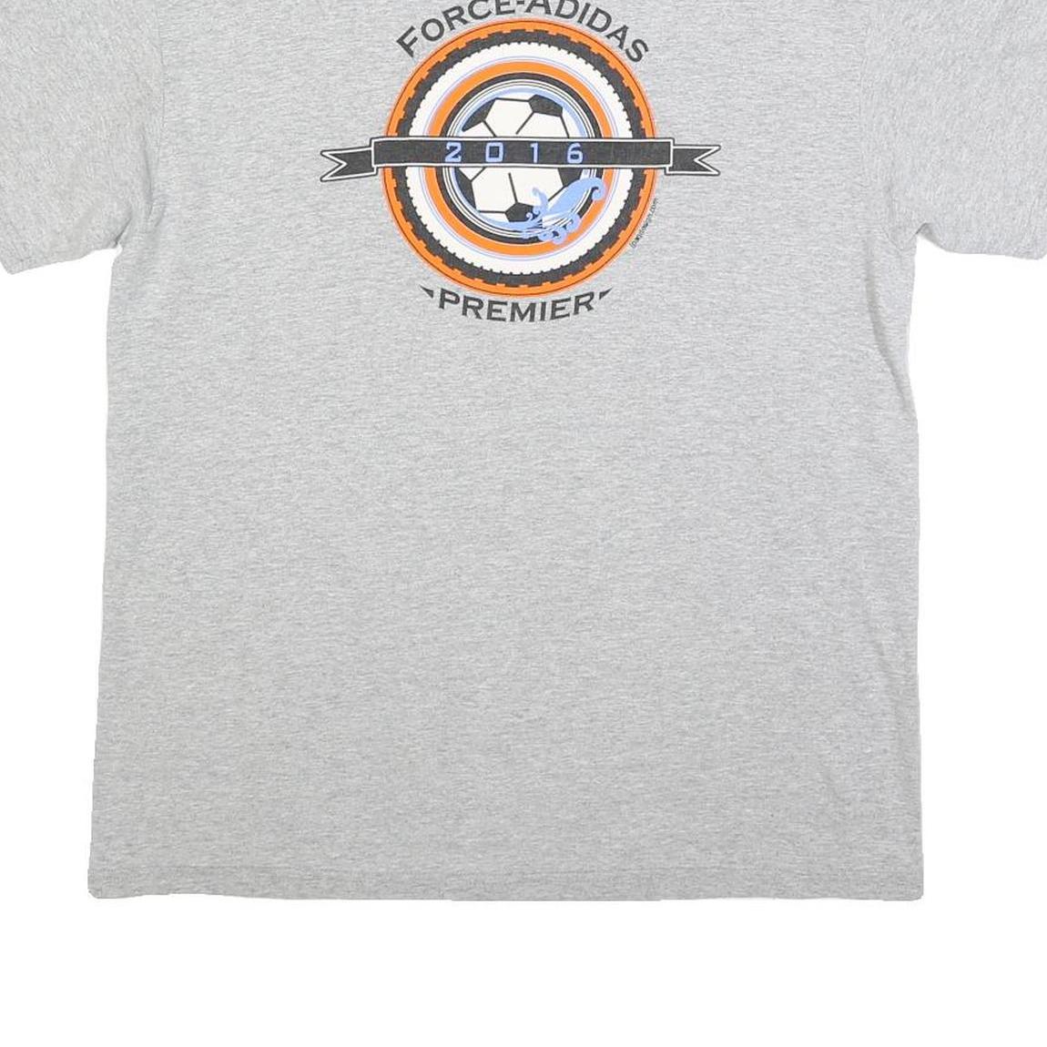 ADIDAS Mens Grey Force-ADIDAS Premier Graphic T-Shirt M Crew Neck Short Sleeve