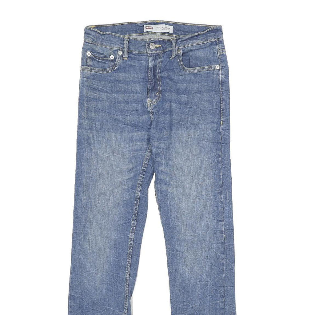 LEVI'S 502 Mens Jeans Blue Cotton Blend Regular Tapered Rinse W28 L28 Classic