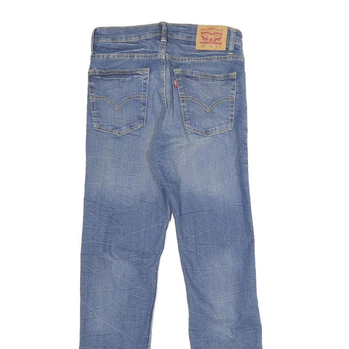 LEVI'S 502 Mens Jeans Blue Cotton Blend Regular Tapered Rinse W28 L28 Classic