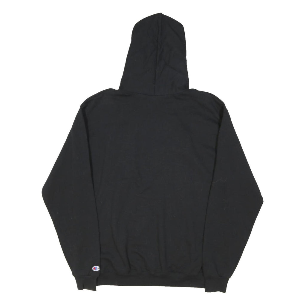 CHAMPION Mens Black Bodega Bay Hoodie L Cotton Blend Pullover Sweatshirt