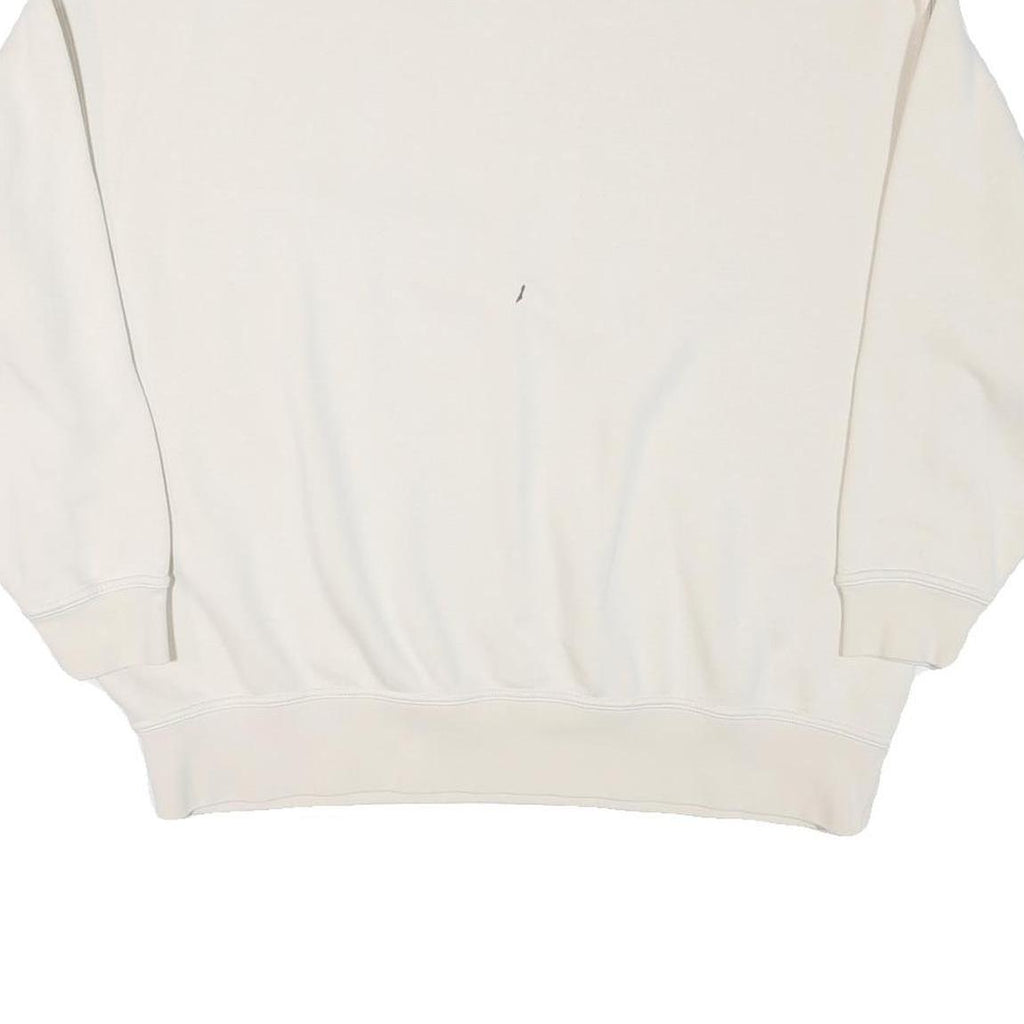 NIKE Womens Cream Crew Neck XS Cotton Blend Sweatshirt Casual Wear