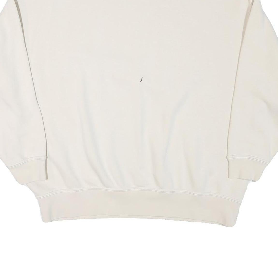 NIKE Womens Cream Crew Neck XS Cotton Blend Sweatshirt Casual Wear