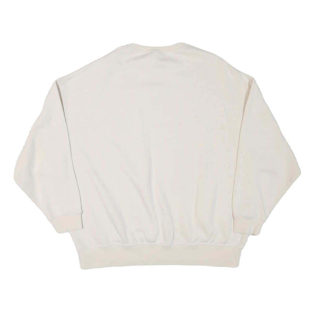 NIKE Womens Cream Crew Neck XS Cotton Blend Sweatshirt Casual Wear