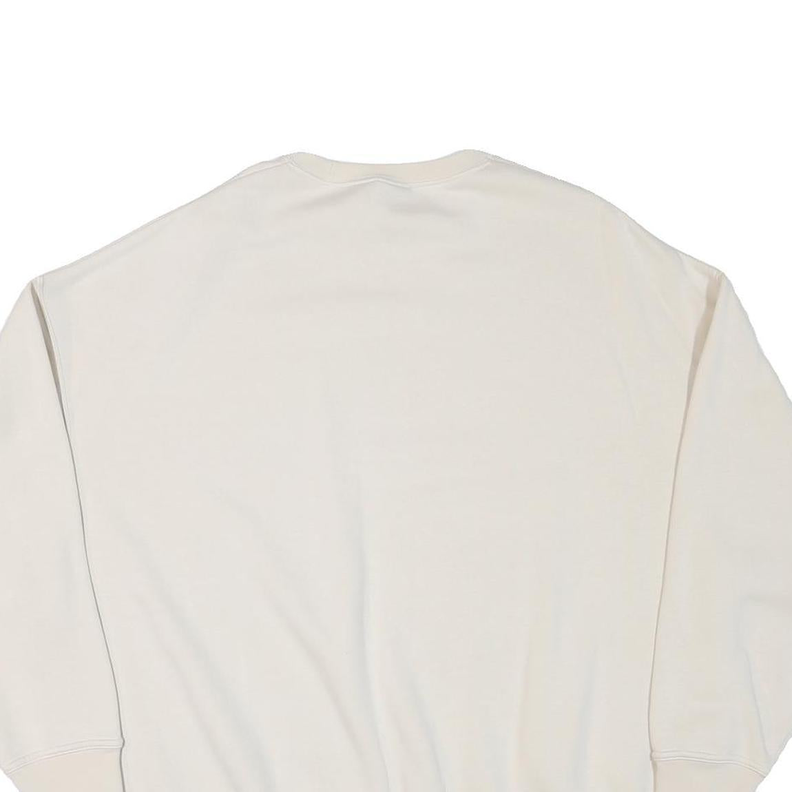 NIKE Womens Cream Crew Neck XS Cotton Blend Sweatshirt Casual Wear