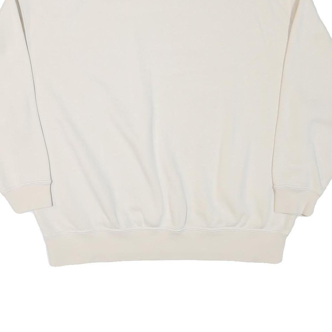 NIKE Womens Cream Crew Neck XS Cotton Blend Sweatshirt Casual Wear