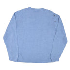 CHAPS Mens Blue Chunky Knit Crew Neck Jumper 2XL Cotton Blend Pullover Classic