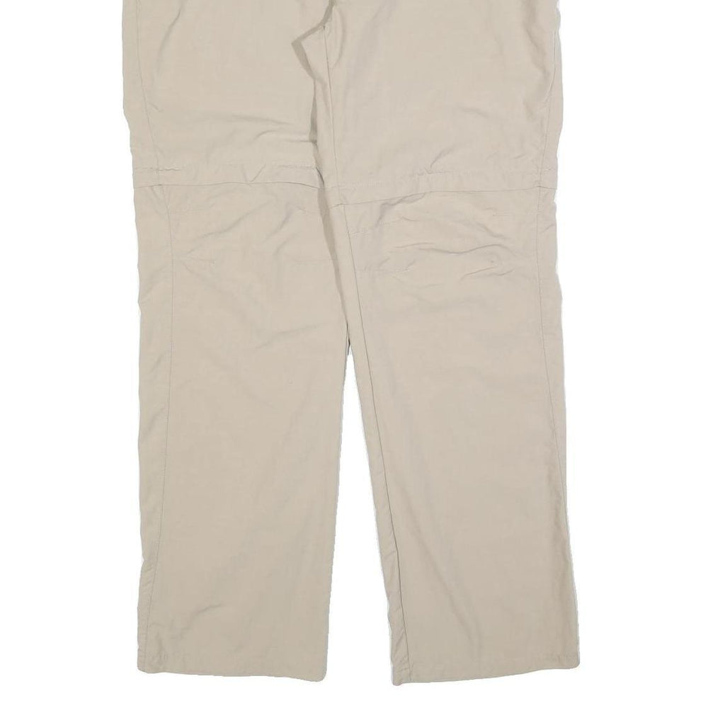 TREVOLUTION Mens Relaxed Beige Polyester Blend Zip Trousers W38 L32 Casual