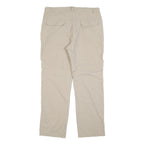 TREVOLUTION Mens Relaxed Beige Polyester Blend Zip Trousers W38 L32 Casual