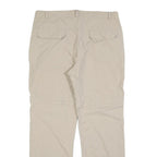 TREVOLUTION Mens Relaxed Beige Polyester Blend Zip Trousers W38 L32 Casual