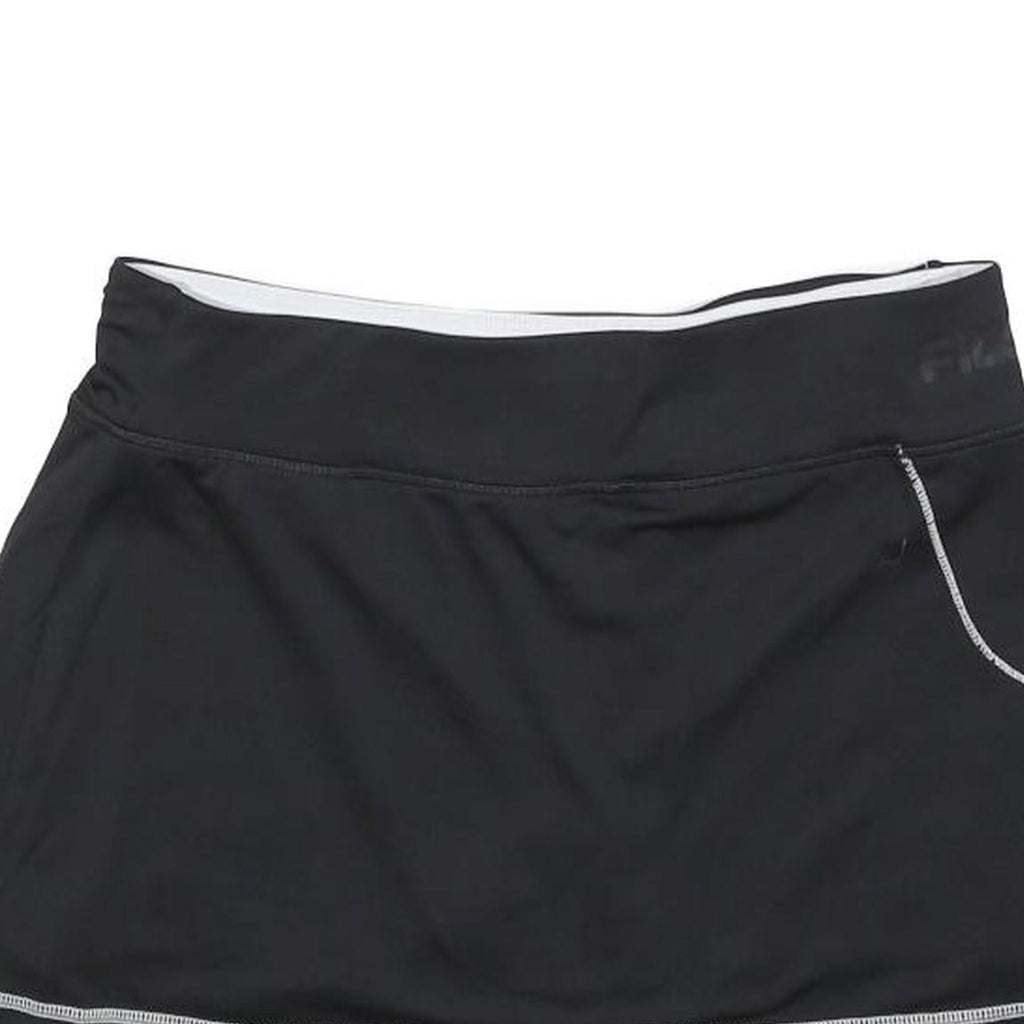 FILA Womens Black Polyester Blend Mini Skort S Sportswear Casual Activewear