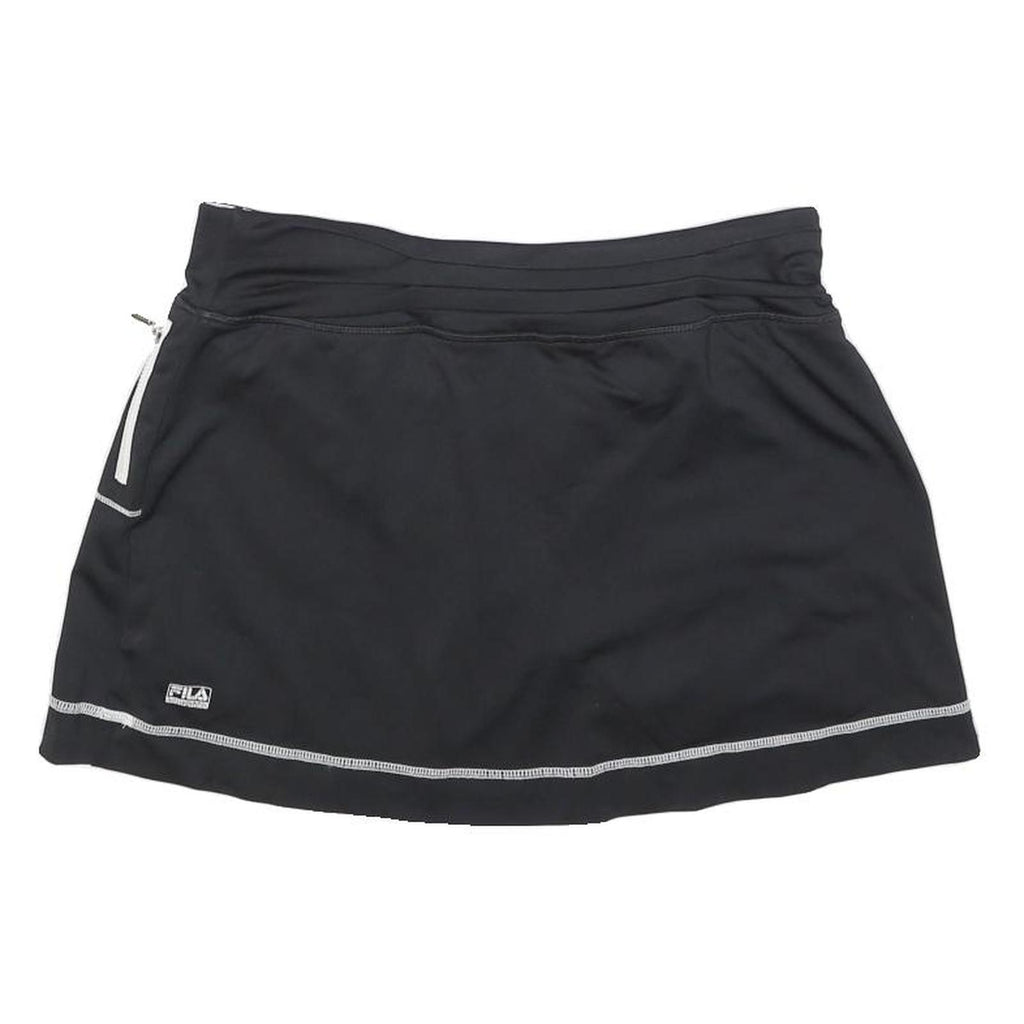 FILA Womens Black Polyester Blend Mini Skort S Sportswear Casual Activewear