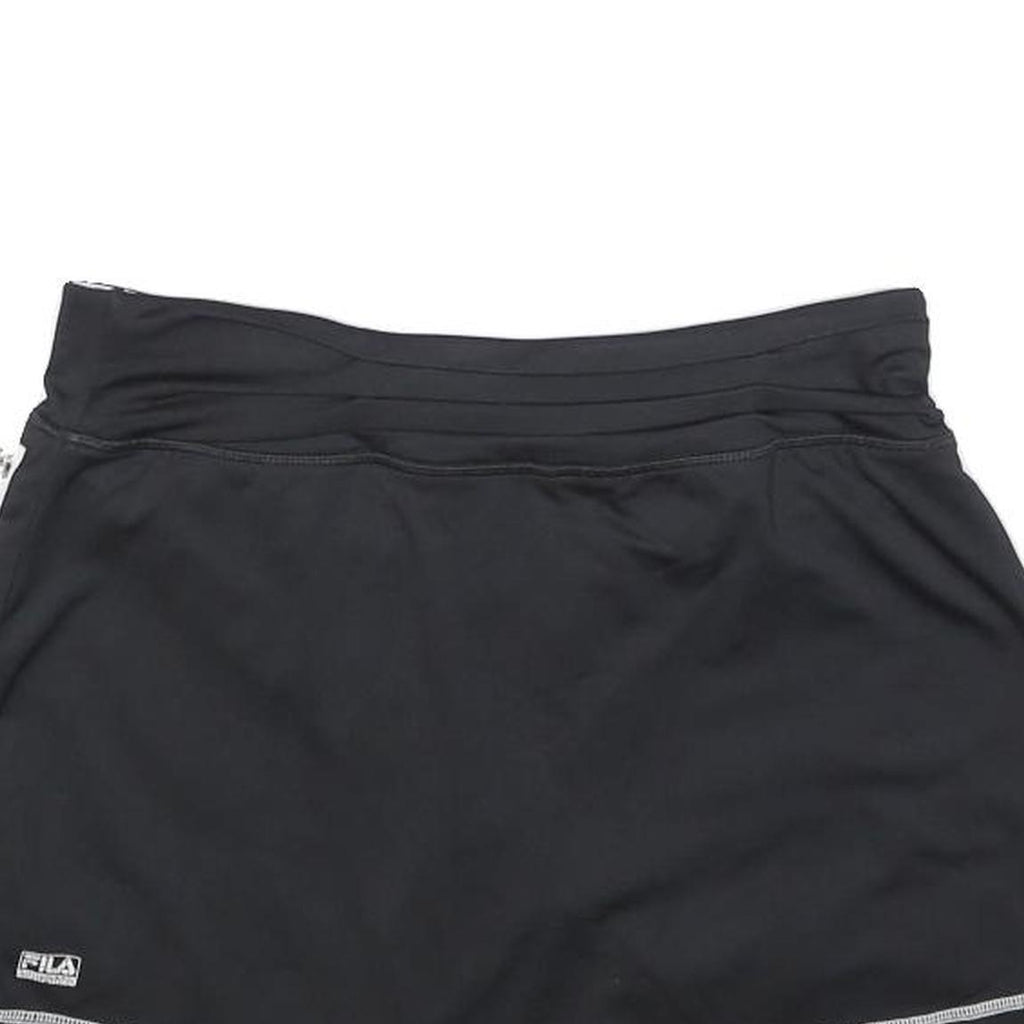 FILA Womens Black Polyester Blend Mini Skort S Sportswear Casual Activewear