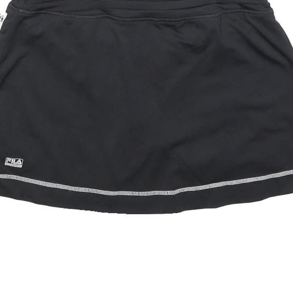 FILA Womens Black Polyester Blend Mini Skort S Sportswear Casual Activewear