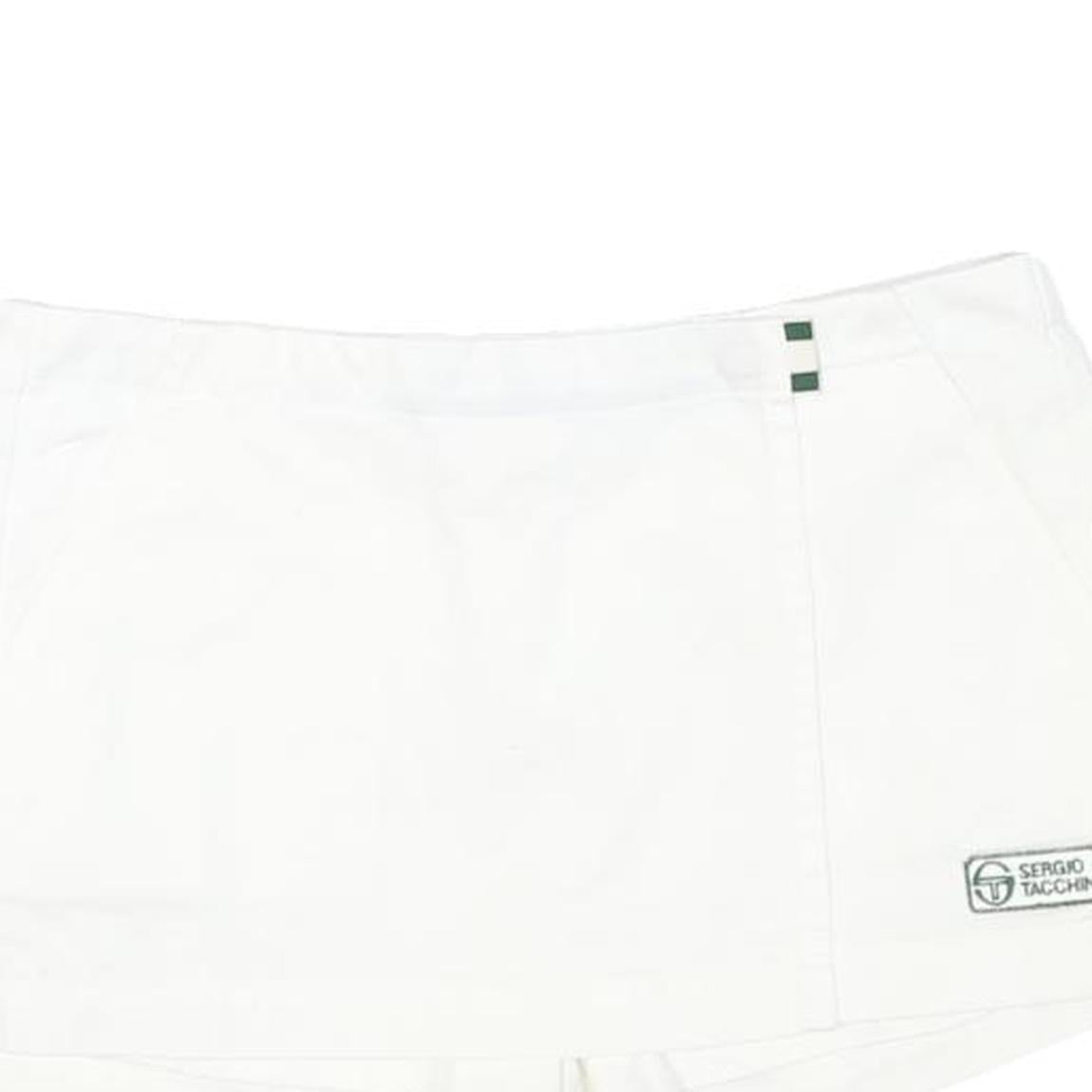 SERGIO TACCHINI Womens White Skort Tennis Sport Short Woven Cotton Blend M