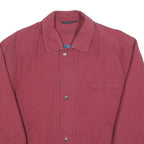 KEMPEL Mens Red Jacket S Polyester Blend Classic Zip Plain Casual Lightweight